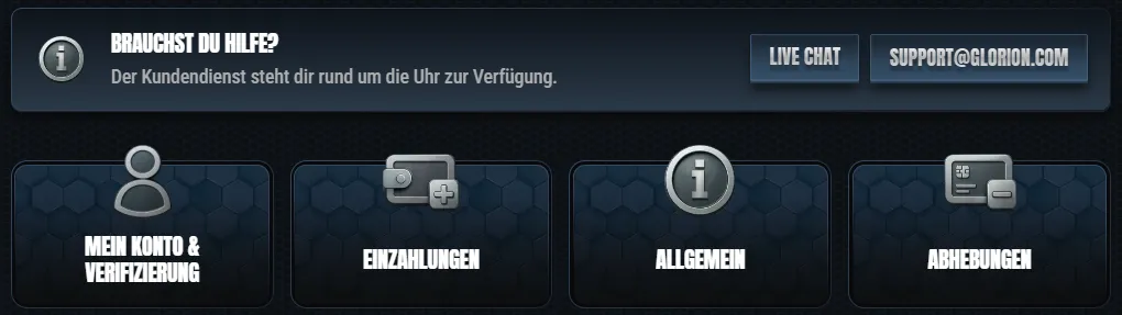 Glorian Casino Hilfezentrum – FAQ, Support und Kundenservice rund um die Uhr