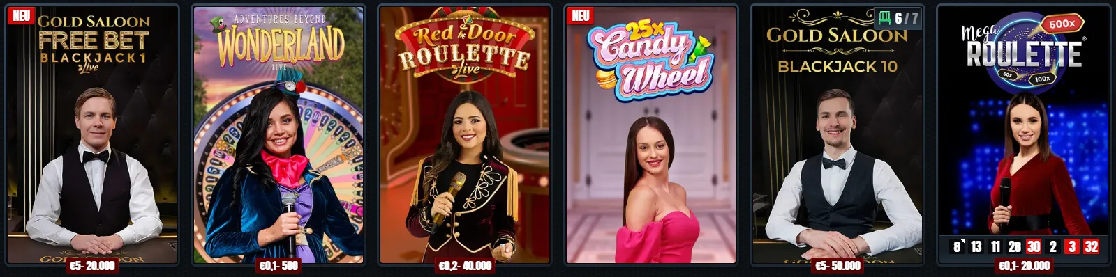 Glorian Casino Live Casino – Live Dealer Spiele mit echten Croupiers